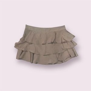 labijou tan ruffle mini skirt